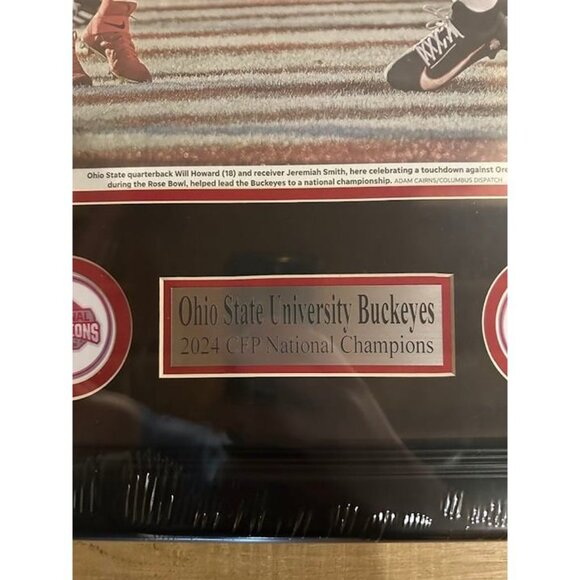 Ohio State University Buckeyes 2024 CFP Champions Framed Newspaper Cover - Picture 3 of 4